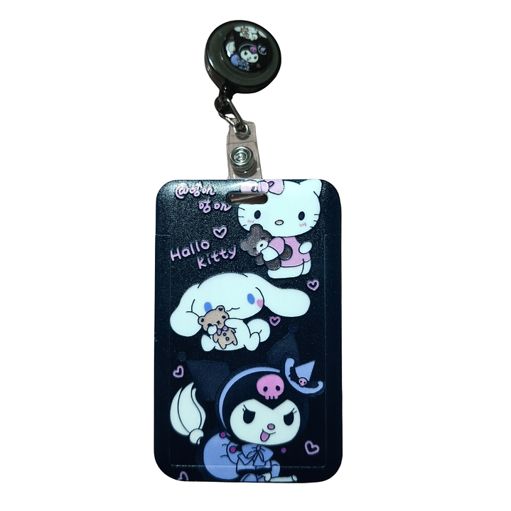 Portacredencial Retractil Diseño Hello Kitty y Amigos 6