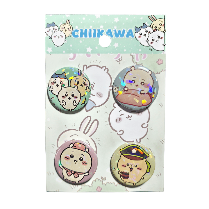 Set 4 Chapitas (Broches) de 3.5cm Chiikawa Kawaii 1