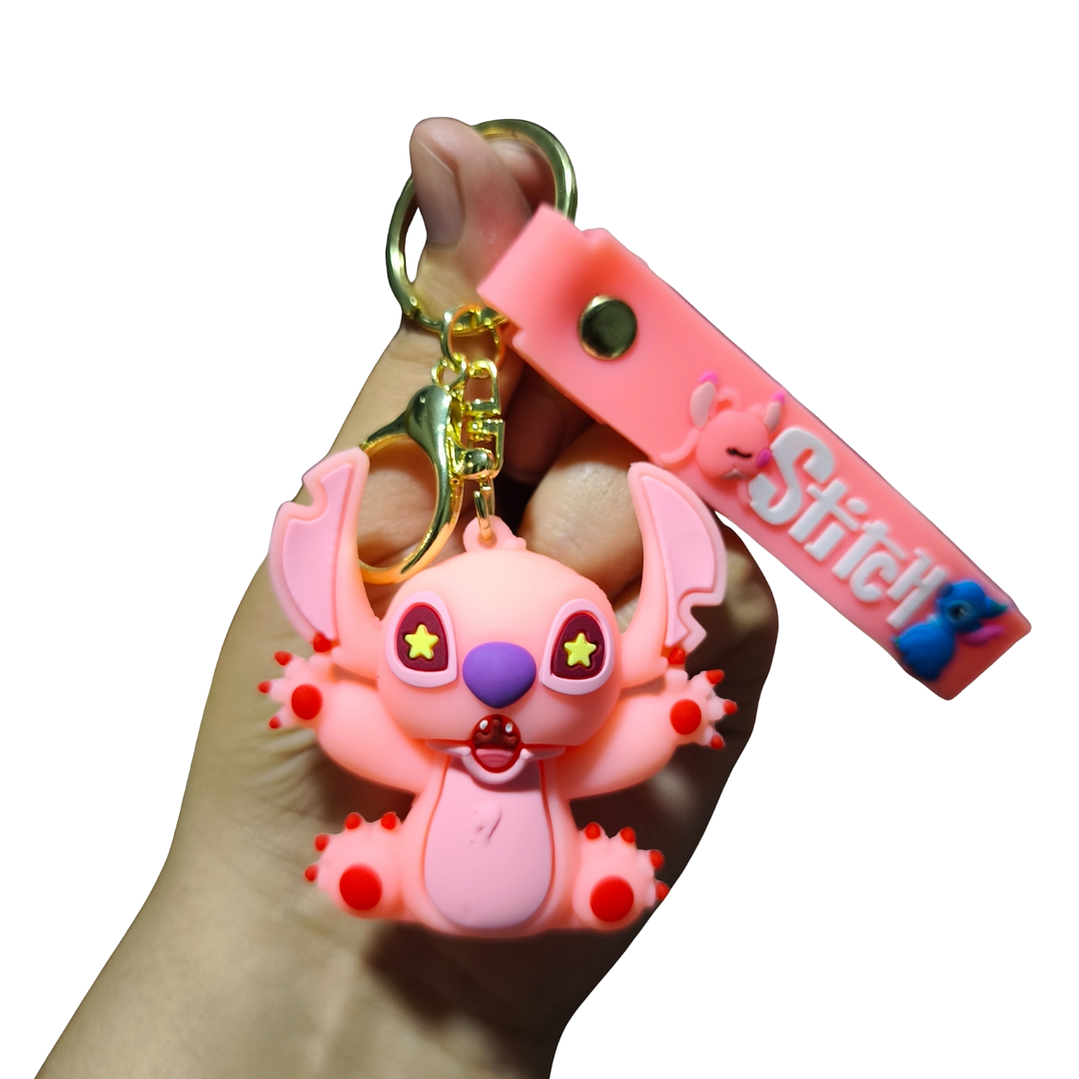 Llavero Plástico Diseño Stitch & Angel 8