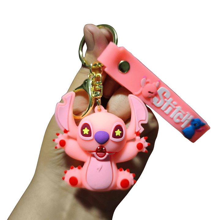 Llavero Plástico Diseño Stitch & Angel 8