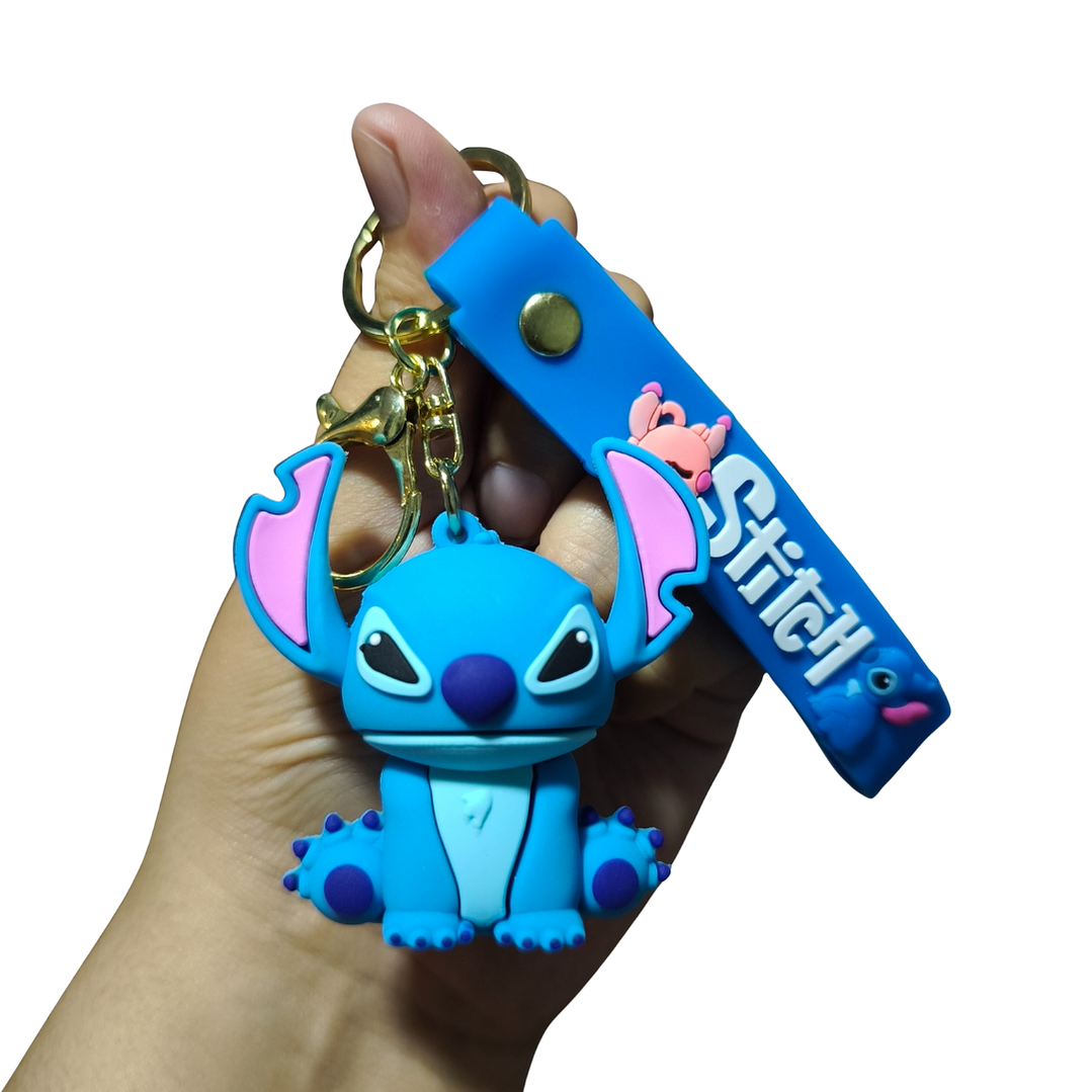 Llavero Plástico Diseño Stitch & Angel 5