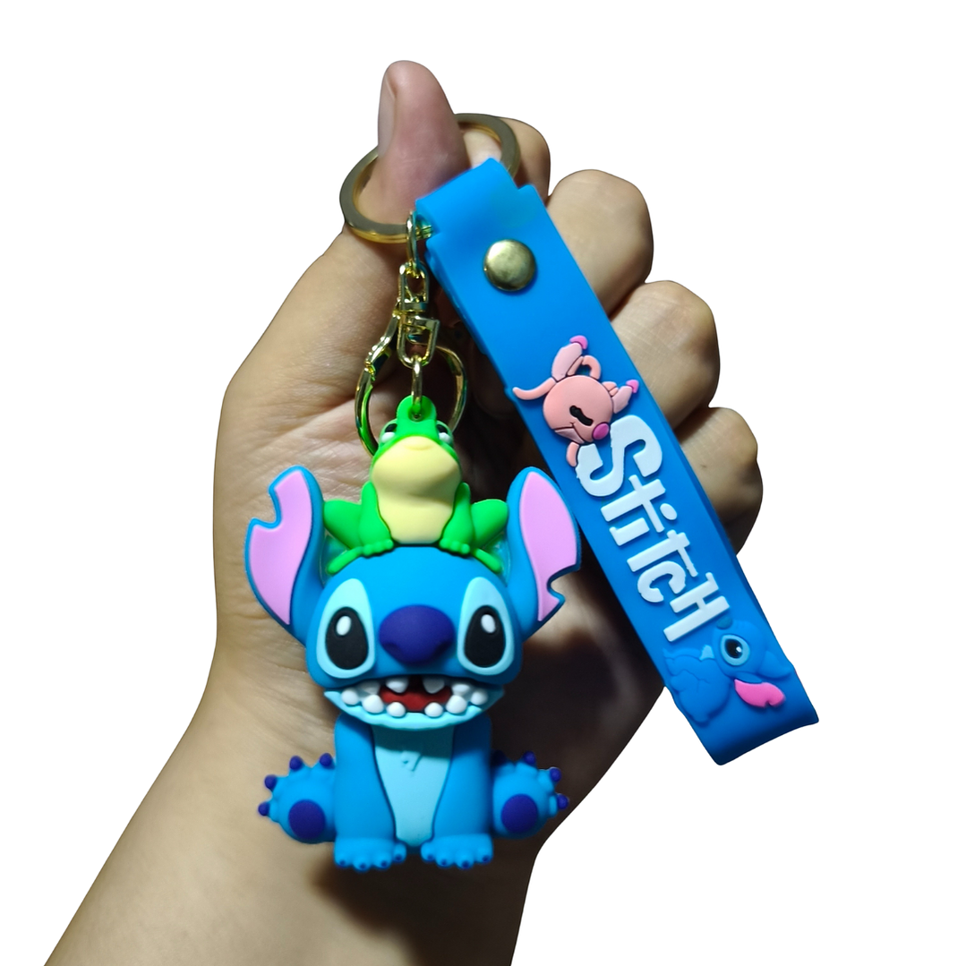 Llavero Plástico Diseño Stitch & Angel 4