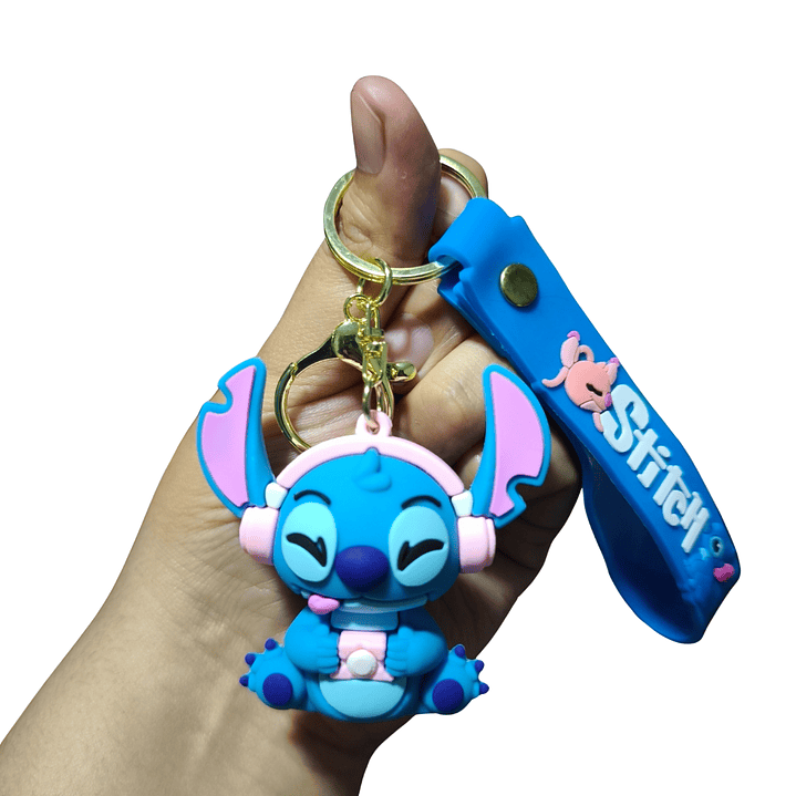 Llavero Plástico Diseño Stitch & Angel 6