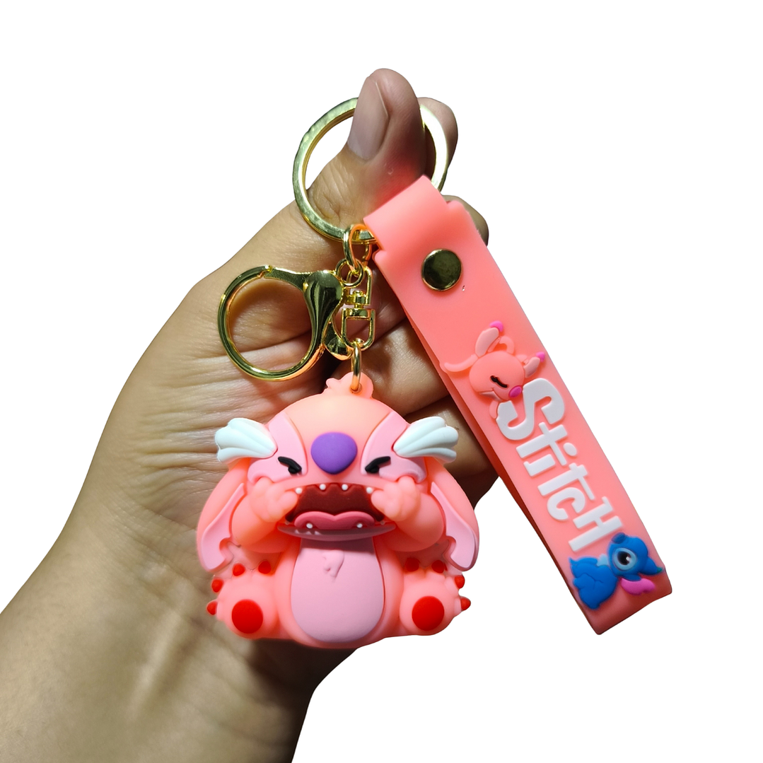 Llavero Plástico Diseño Stitch & Angel 7