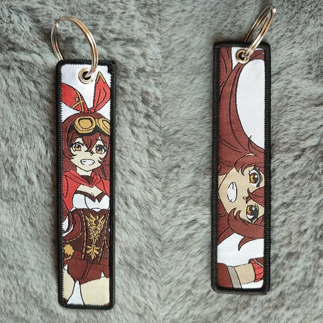 Llavero Bordado Diseño Genshin Impact 4