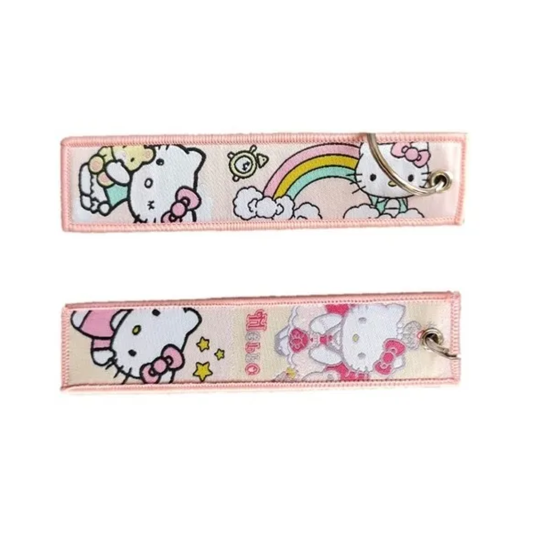 Llavero Bordado Diseño Hello Kitty Anime 1