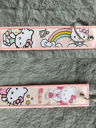 Llavero Bordado Diseño Hello Kitty Anime