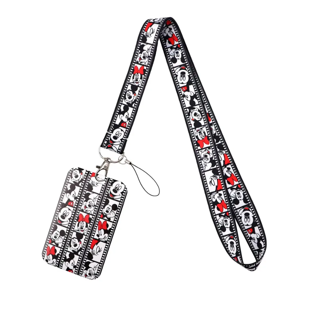 Portacredencial + Lanyard Mickey Mouse & Minnie Mouse 1