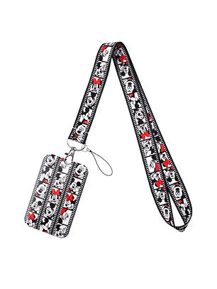 Portacredencial + Lanyard Mickey Mouse & Minnie Mouse
