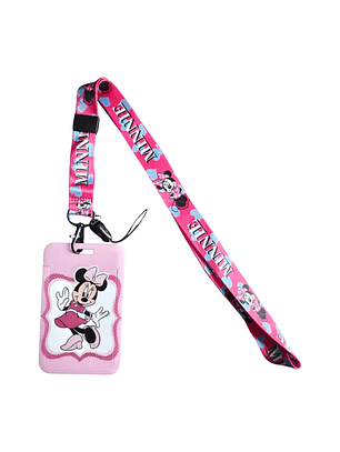 Portacredencial + Lanyard Minnie Mouse
