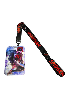 Portacredencial + Lanyard Superheroes Hombre Araña Spiderman Marvel