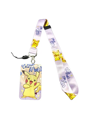 Portacredencial + Lanyard Pokemon Personaje Pikachu Anime