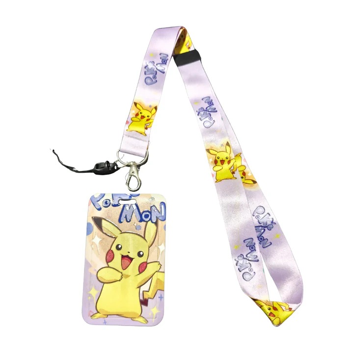 Portacredencial + Lanyard Pokemon Personaje Pikachu Anime 2