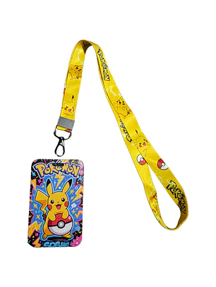 Portacredencial + Lanyard Pokemon Personaje Pikachu Anime