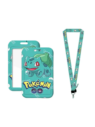 Portacredencial + Lanyard Pokemon Personaje Bulbasaur Anime
