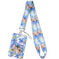Portacredencial + Lanyard Gatitos Color Azul Animales Kawaii - Miniatura 2