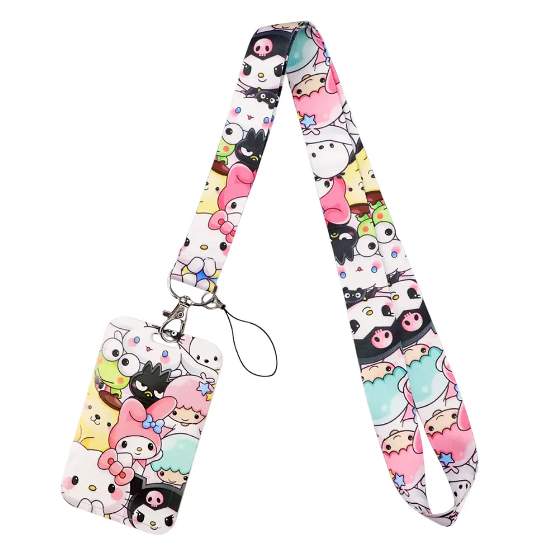 Portacredencial + Lanyard Hello Kitty y Amigos Sanrio Kawaii 1