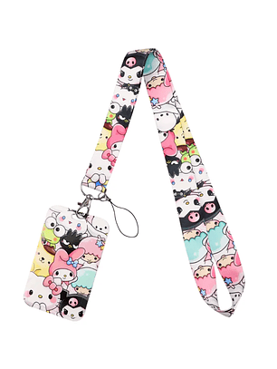 Portacredencial + Lanyard Hello Kitty y Amigos Sanrio Kawaii