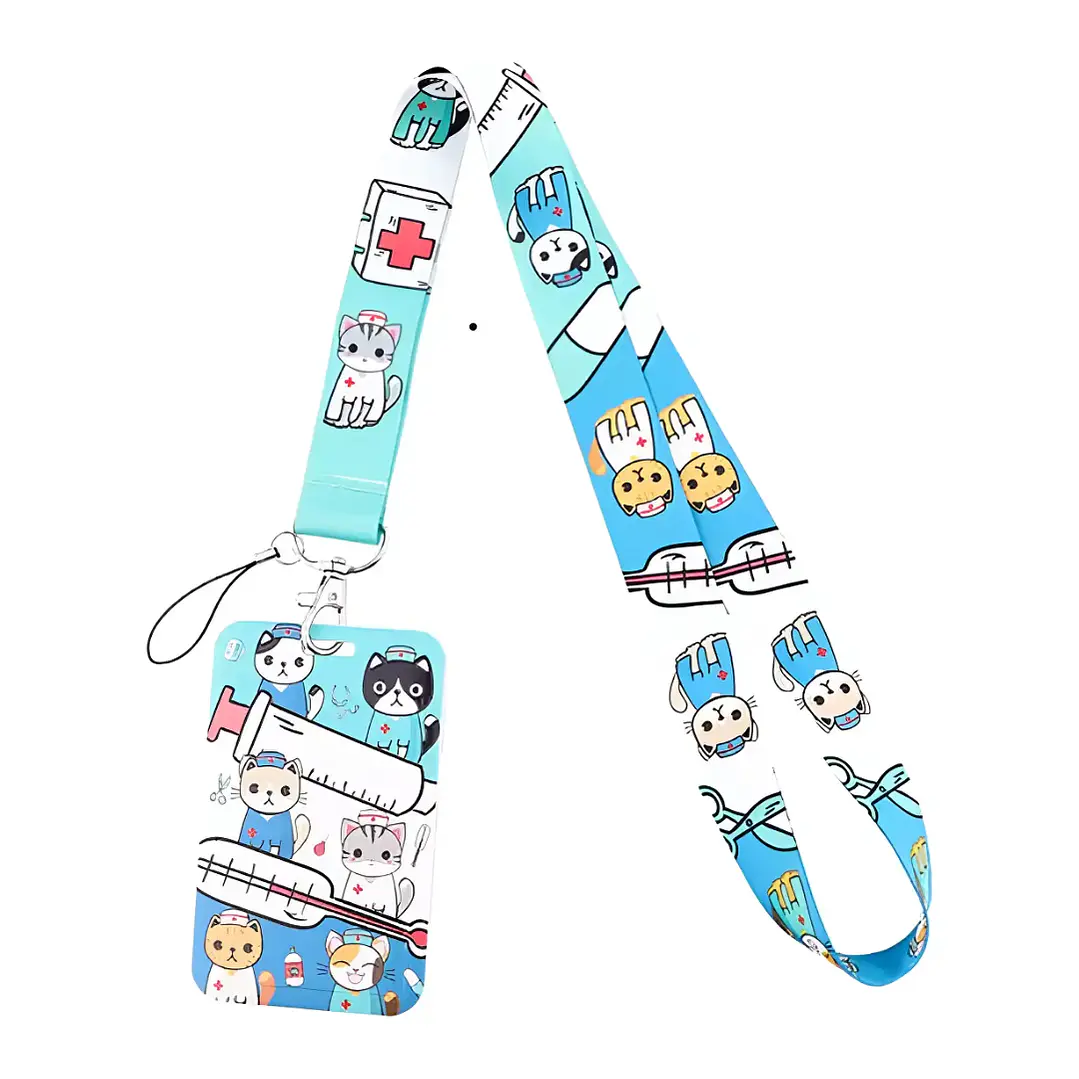 Portacredencial + Lanyard Salud Enfermería Medicina  6