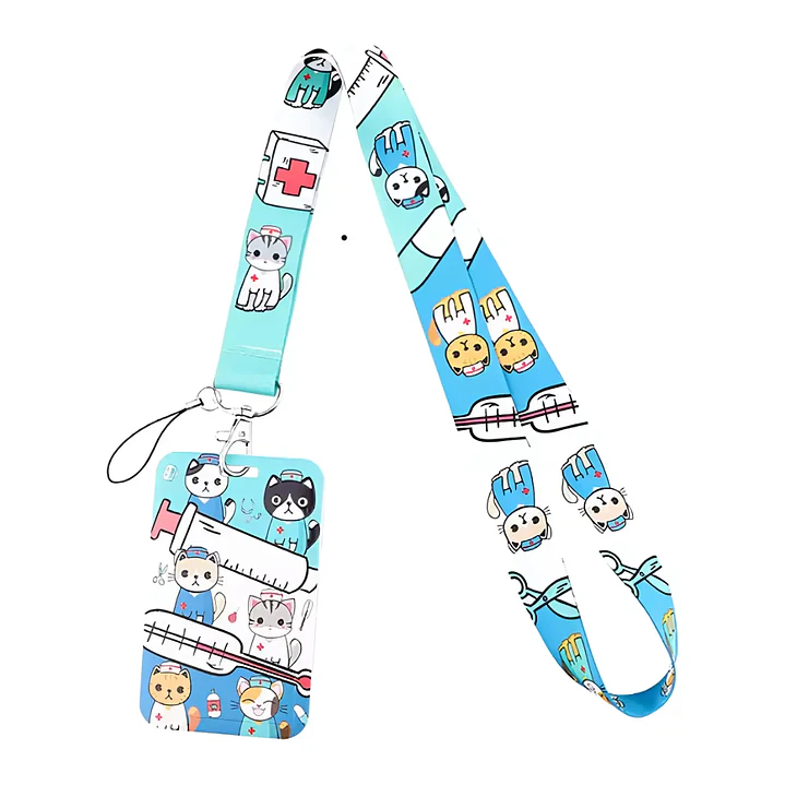 Portacredencial + Lanyard Salud Enfermería Medicina  6