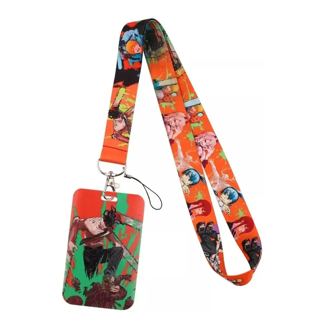 Portacredencial + Lanyard Denji Personaje de Chainsaw Man Anime 2