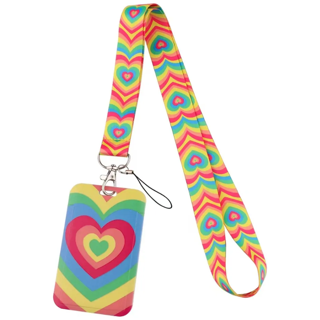 Portacredencial + Lanyard Diseño Corazón 1