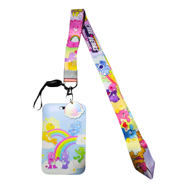 Portacredencial + Lanyard Ositos Cariñositos Cartoon Dibujo Animado 4
