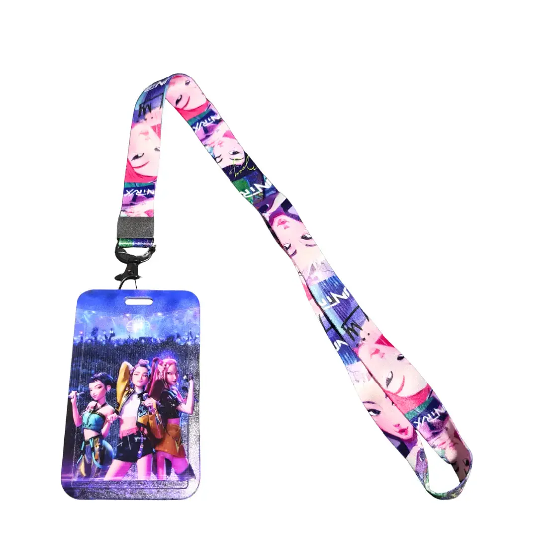 Portacredencial + Lanyard Huntrix Demon Hunters Kpop 2