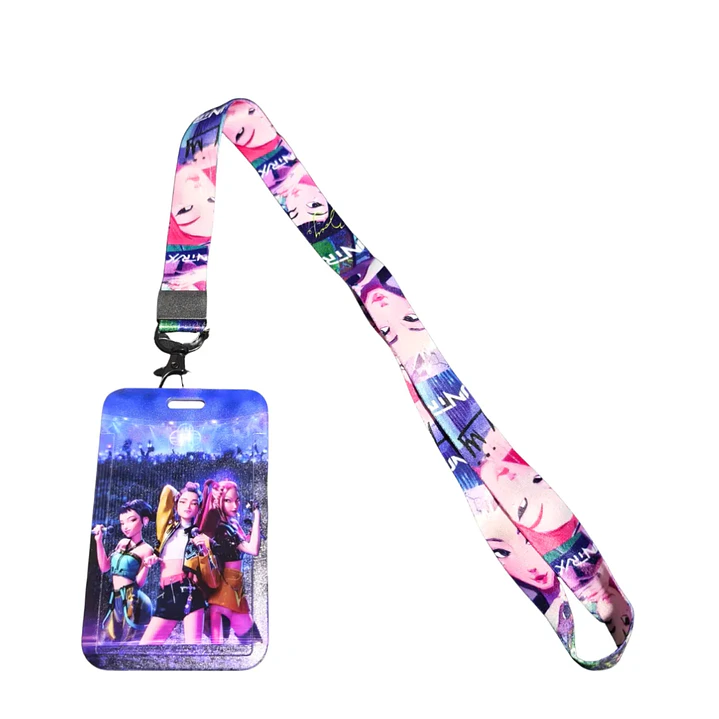 Portacredencial + Lanyard Huntrix Demon Hunters Kpop 2