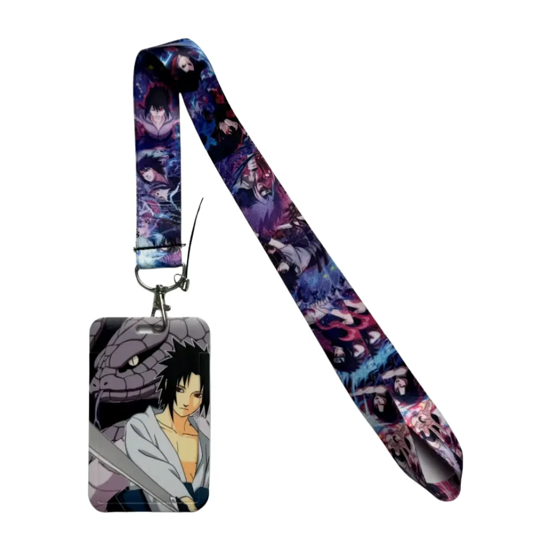 Portacredencial + Lanyard Naruto Shippuden Anime Personaje Sasuke 1