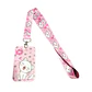 Portacredencial + Lanyard Gatitos Color Rosado Animales Kawaii - Miniatura 2