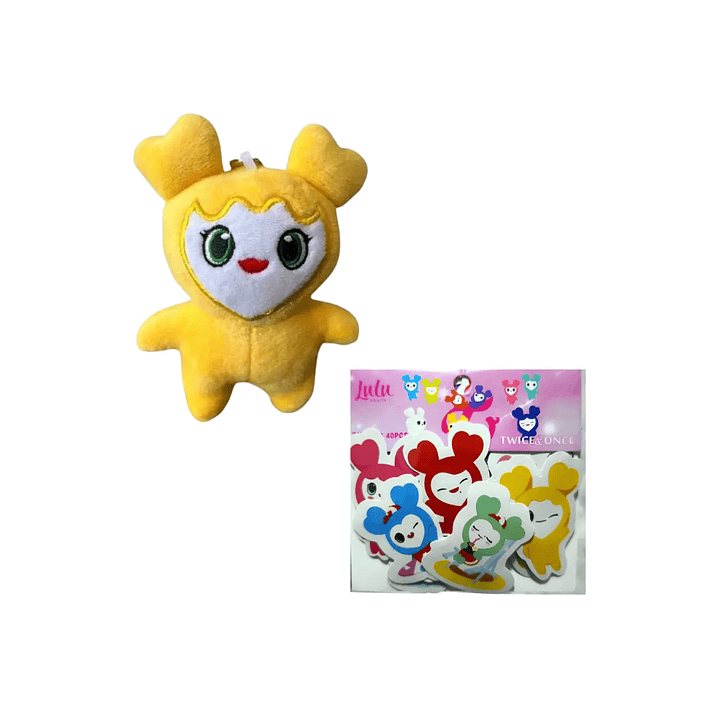 Set Llavero Peluche Lovelys Twice Kpop + Stickers Lovelys 3