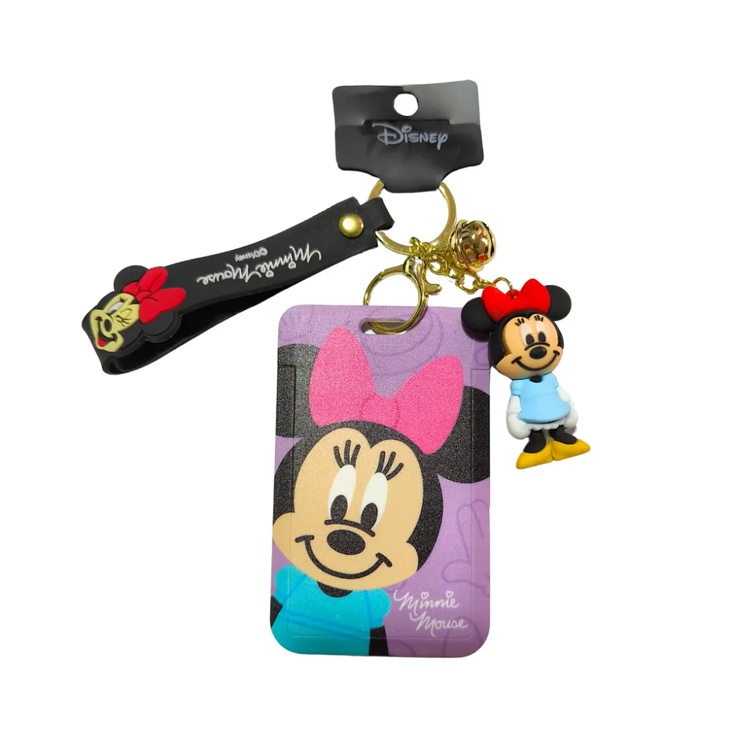 Llavero Portacredencial Tarjetero Diseño Minnie Mouse  1