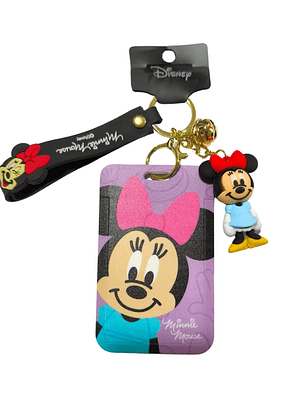Llavero Portacredencial Tarjetero Diseño Minnie Mouse 