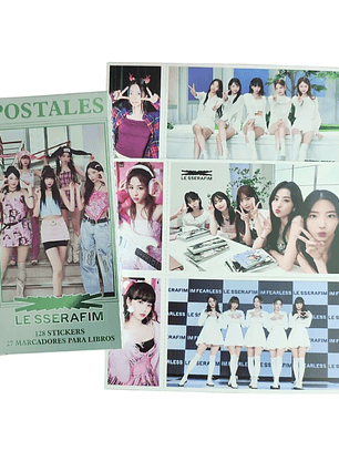 Set Caja De 30 Postales/Fotos Diseño Le Sserafim Kpop Girlgroup