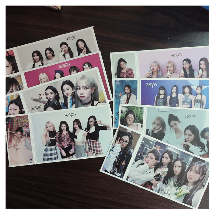Set Caja De 30 Postales/Fotos Diseño Aespa Kpop Girlgroup 2