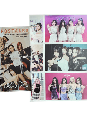 Set Caja De 30 Postales/Fotos Diseño Aespa Kpop Girlgroup