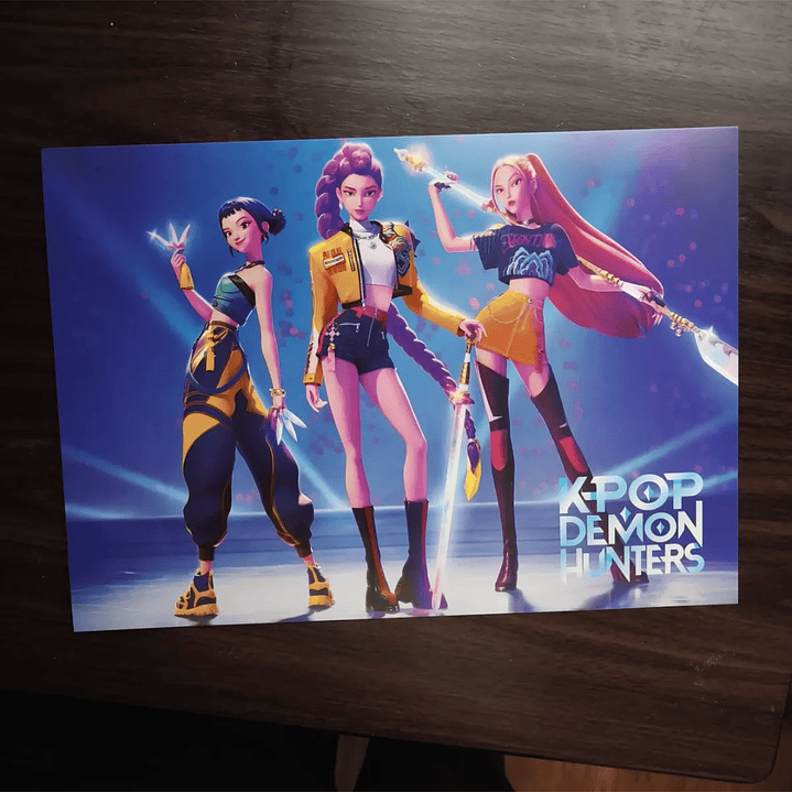 Set 8 Posters Kpop Demon Hunters Huntrix Guerreras Del Kpop Tamaño 25*35cm 4