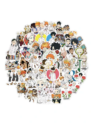 Set 50 Stickers Diseño The Promised Neverland Anime