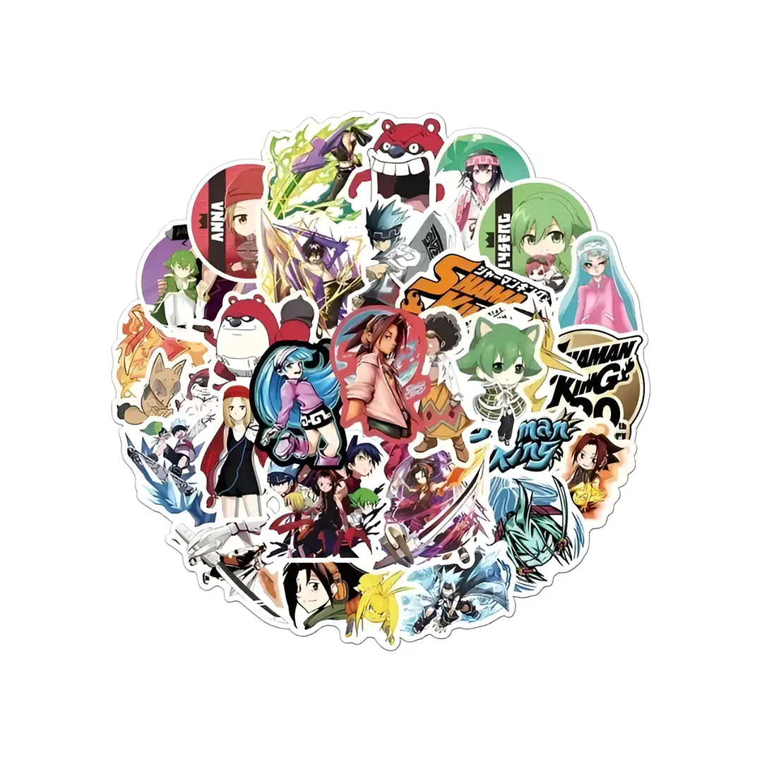 Set 50 Stickers Diseño Shaman King Anime 1