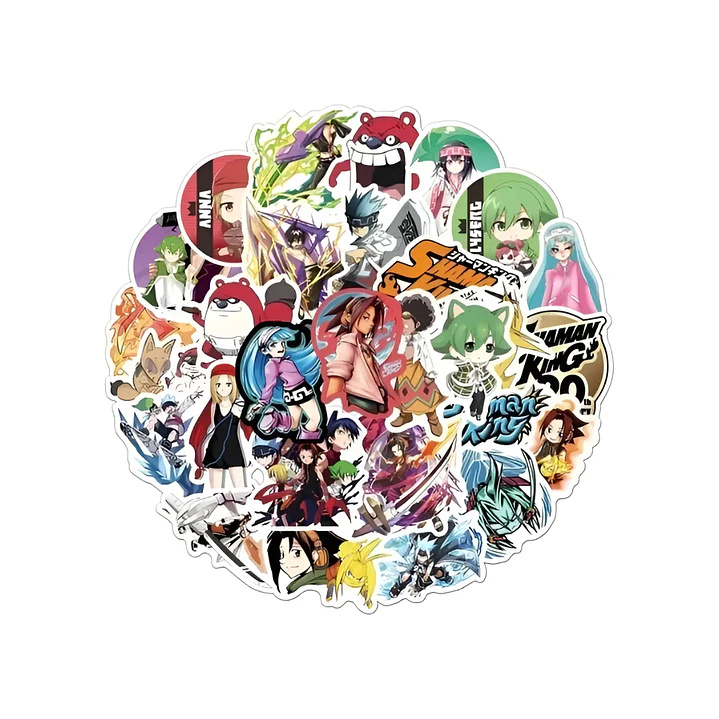 Set 50 Stickers Diseño Shaman King Anime 1