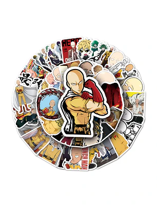 Set 50 Stickers Diseño One Punch Man Anime