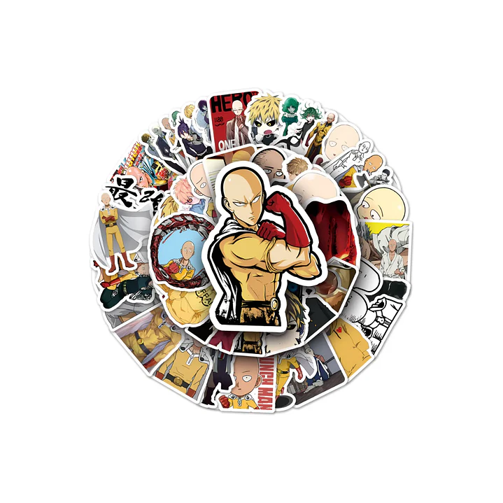 Set 50 Stickers Diseño One Punch Man Anime 1