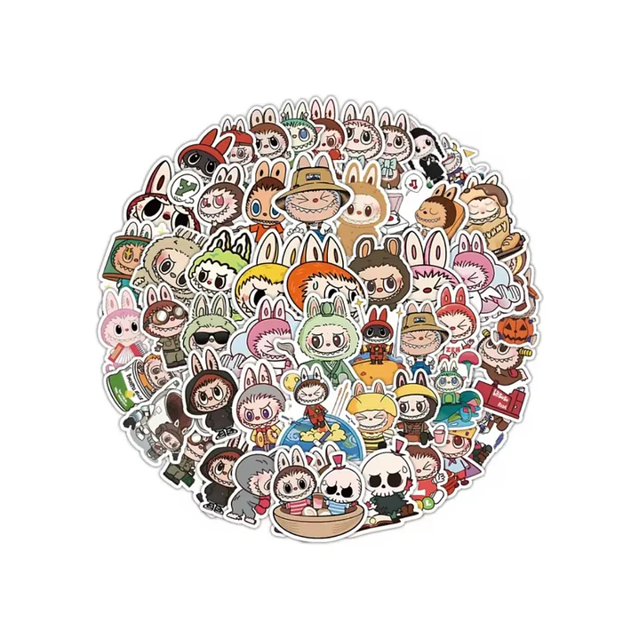 Set 50 Stickers Diseño Labubu Kawaii 1