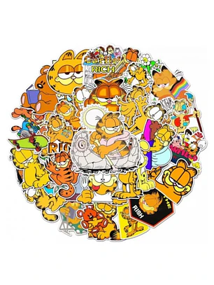 Set 50 Stickers Diseño Garfield Animación