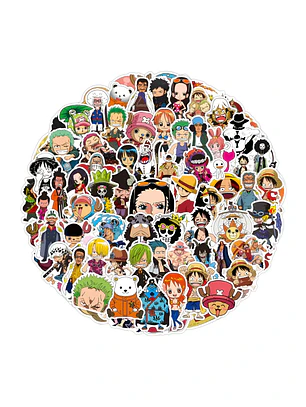 Set 50 Stickers Diseño One Piece Anime