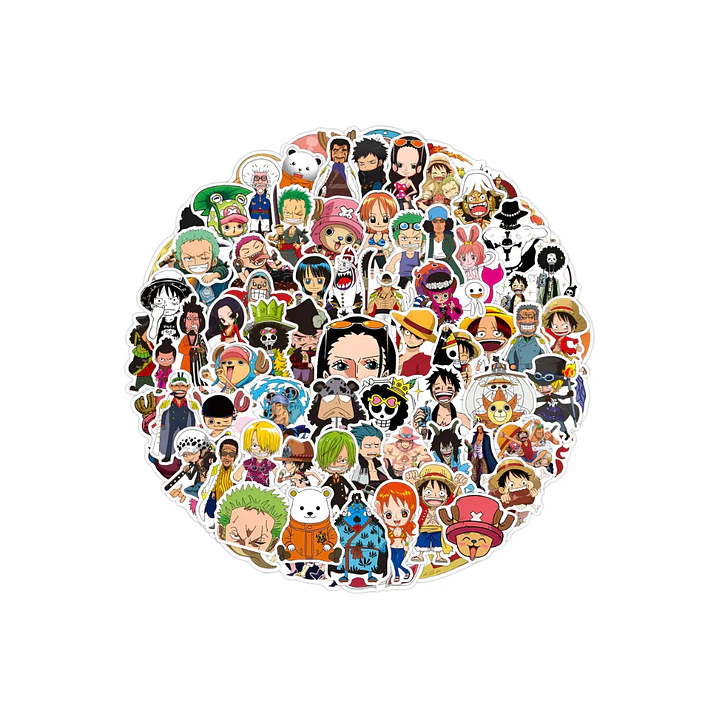 Set 50 Stickers Diseño One Piece Anime 1