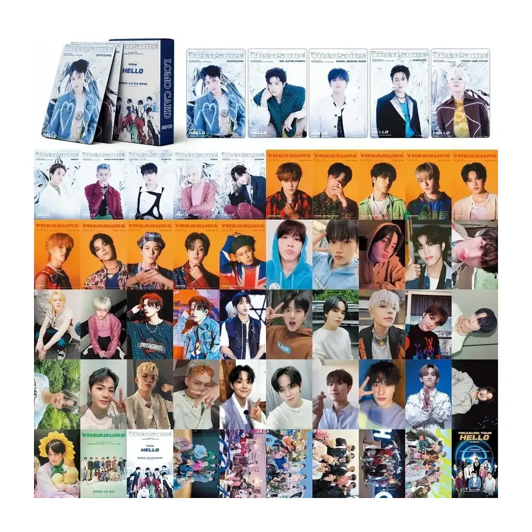 Set 55 Photocards / Lomo Card Diseño Treasure - Hello Kpop 1