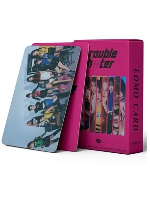 Set 55 Photocards / Lomo Card Diseño Kep1er - Trouble Shooter Kpop