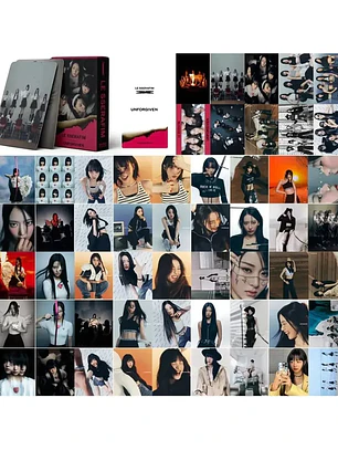 Set 55 Photocards / Lomo Card Diseño Le Sserafim - Unforgiven Kpop